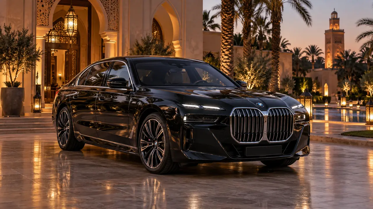 BMW 750e مع سائق خاص في المغرب