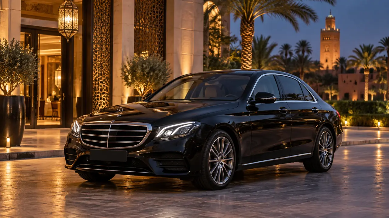 Mercedes E220 مع سائق خاص في المغرب